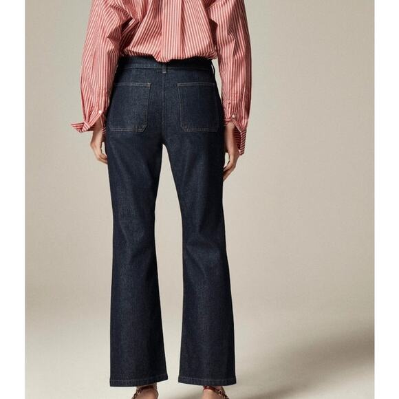 NWT J. Crew Belted Mid-Rise Wide-Leg Jean In Black 27 - Picture 2 of 7